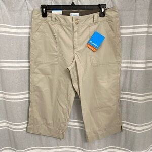 NWT Columbia Omni-Shade UPF 50 Shady Cove Khaki Capris Size 14